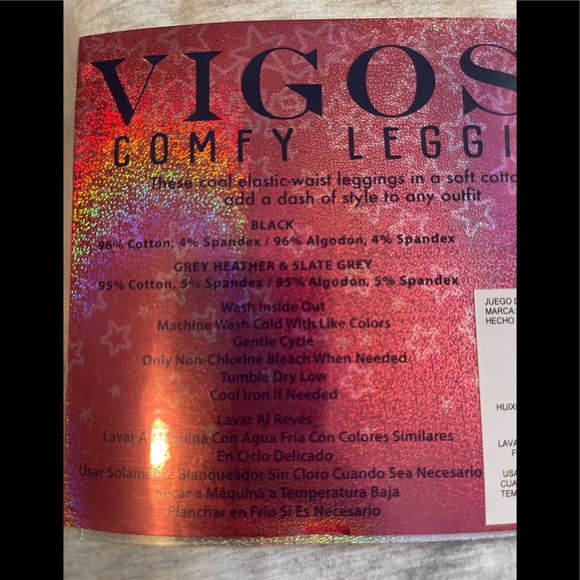 Vigoss Girls 3 Pack Comfy Leggings NWT - Picture 6 of 7